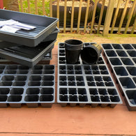 TRG Seed Starting & Transplant Basic Gardening Package (Seeds, Flats, & Cells and 10 Seed Packs)