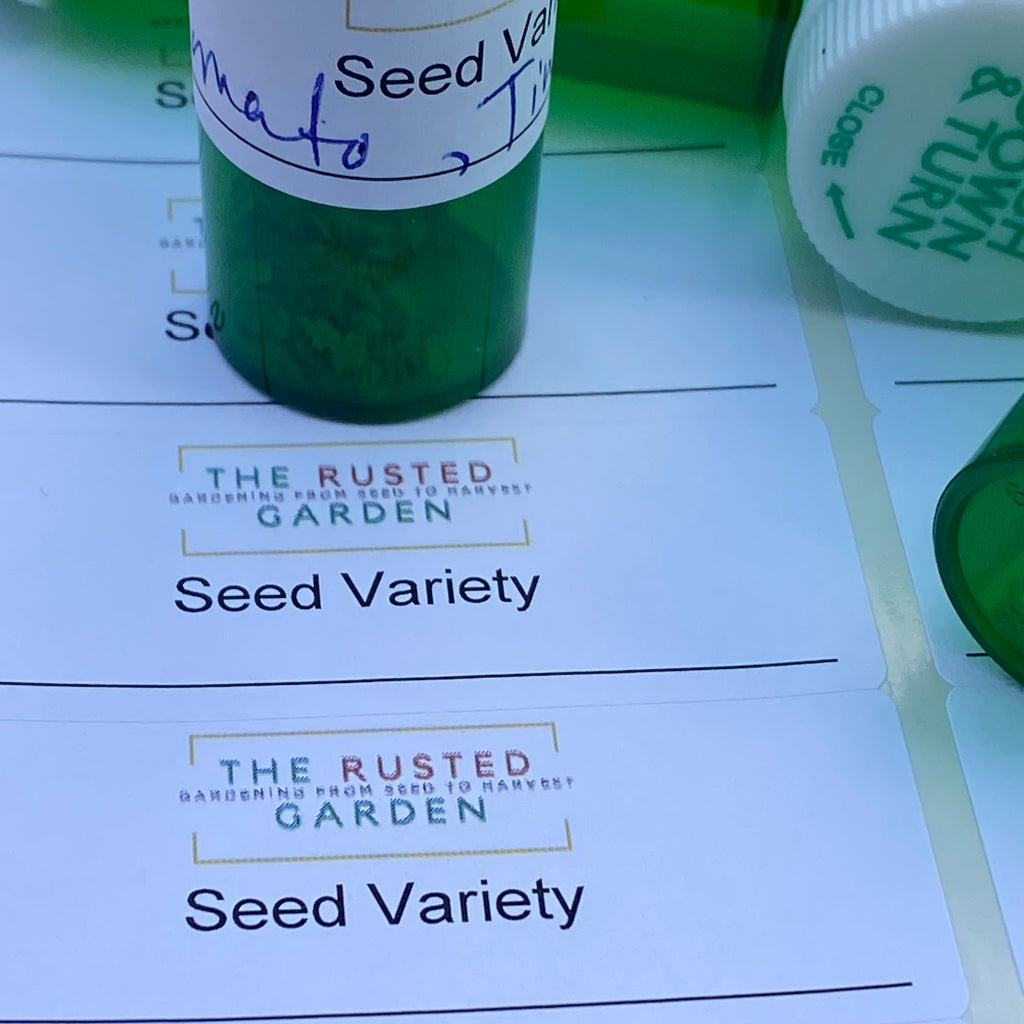 20 Green Seed Saving Bottles / Labels / Storage Container – The