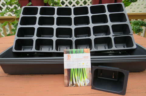 plastic flats for plants Seed Flats and Seed Starting Insert Cells (Open 24 Count) 3 Flats and – The Rusted Garden