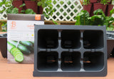 Seed Flats, Seed Starting Inserts and 4 Inch Transplant Pots - 4 Flats, 4 Cell Inserts & 12 Transplant Cups