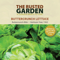 Lettuce Seeds Buttercrunch (Heirloom): TRG/Bentley QR Scan and Grow Seed Packs