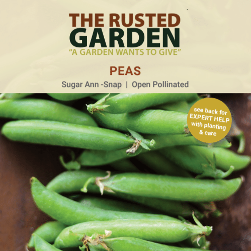 Pea Seeds Sugar Ann: TRG/Bentley QR Scan and Grow Seed Packs