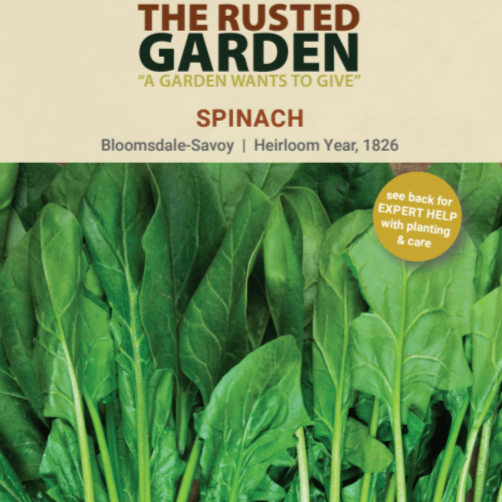 Spinach Seeds Bloomsdale (Heirloom): TRG/Bentley QR Scan and Grow Seed Packs