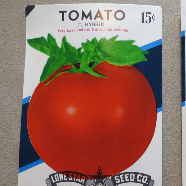 Garden Collectibles: Vintage Seed Package Tomato F2 Hybrid(No Seeds - Collectible Pack Only)